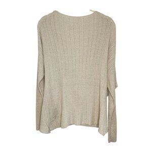 Derek Lam 10 Crosby Gold Metallic Knit Twist-Back Sweater, XS